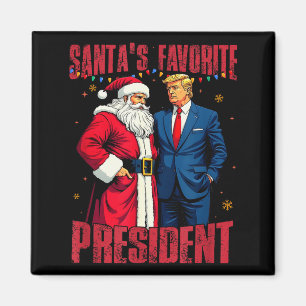 Santas Lieblingspräsident Weihnachten Trump 47. Vo Magnet
