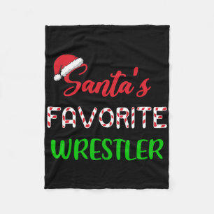 Santas Lieblingsringer Lustiger Wrestling Weihnach Fleecedecke