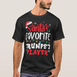 Santas Lieblingstrompeter Santa Hut Licht Ch T-Shirt