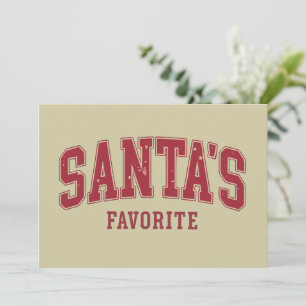 Santas Lieblingsweihnachtsgeschenk Funny Festivals Feiertagskarte