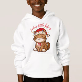 Santa's Little Helper Cat Christmas Hoodie