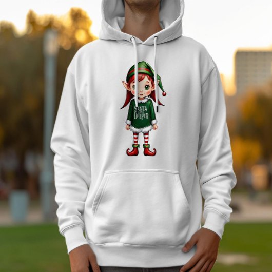 Santas Little Helper Elf Feierliche Weihnachten Hoodie