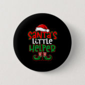 Santa's Little Helper Espresso Martini Christmas T Button (Vorderseite)