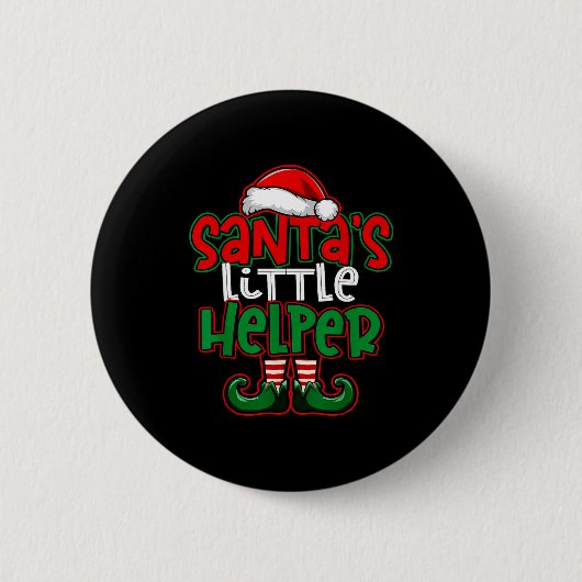 Santa's Little Helper Espresso Martini Christmas T Button (Vorderseite)