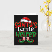 Santa's Little Helper Espresso Martini Christmas T Karte (Gelbe Blume)
