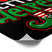 Santa's Little Helper Espresso Martini Christmas T Poster (Ecke)