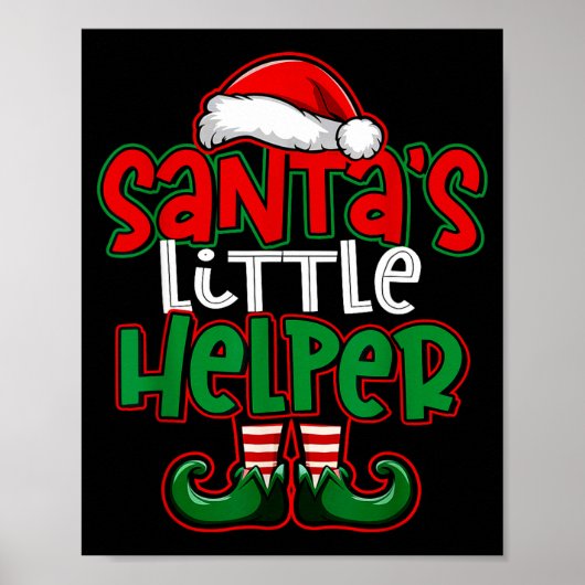 Santa's Little Helper Espresso Martini Christmas T Poster (Vorne)