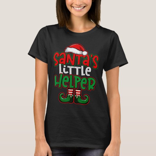 Santa's Little Helper Espresso Martini Christmas T T-Shirt (Vorderseite)