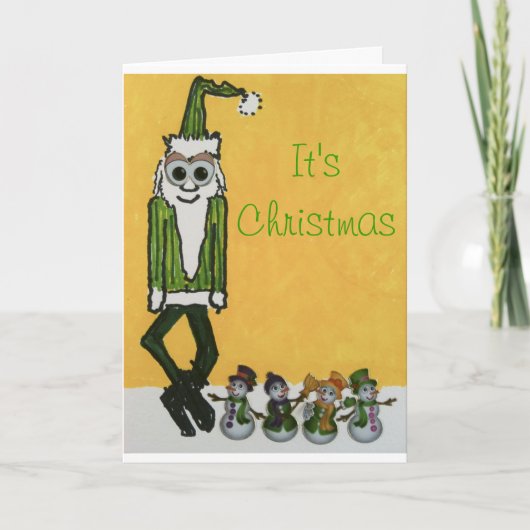 Santas Little Helper Feiertagskarte (Vorderseite)