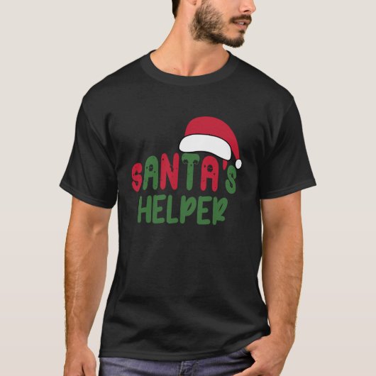 Santa's Little Helper Group Matching Family Christ T-Shirt (Vorderseite)