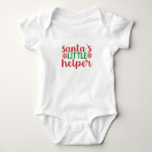 "Santa's Little Helper" mit einem niedlichen Kind Baby Strampler (Vorderseite)