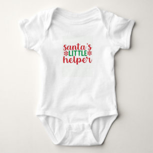 "Santa's Little Helper" mit einem niedlichen Kind Baby Strampler