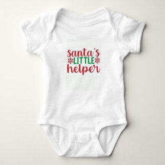 "Santa's Little Helper" mit einem niedlichen Kind Baby Strampler