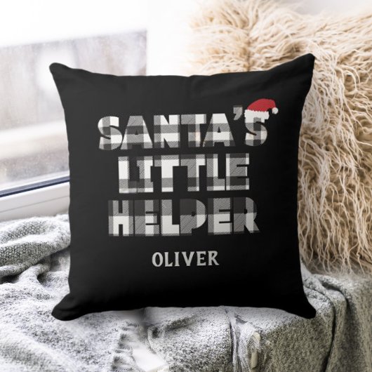 Santa's little helper Personalized  Kissen