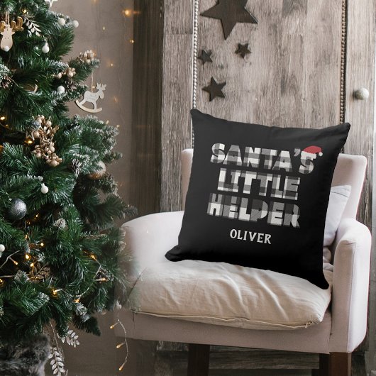 Santa's little helper Personalized Kissen