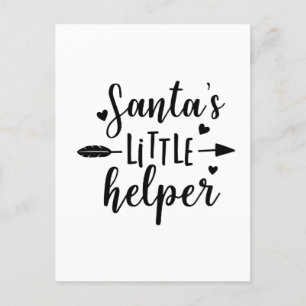 Santa's Little Helper Schwangerschaftsankündigung  Feiertagspostkarte