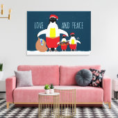 Santa's Little Helpers Liebe und Peace Canvas Prin Leinwanddruck (Insitu (Wohnzimmer))