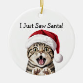 Santa's Little Kitten Helper Cat Ornament (Vorne)
