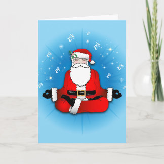 Santa's Meditation Card Feiertagskarte