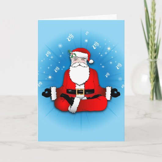 Santa's Meditation Card Feiertagskarte (Vorderseite)