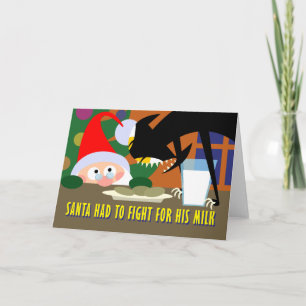Santa's Milk Feiertagskarte
