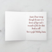 "Santa's Mitternachtsreise" Feiertagskarte (Innenseite)