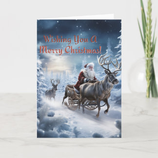 "Santa's Mitternachtsreise" Feiertagskarte