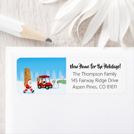 Santa's Moving Boxes with Reindeer on Golf Course (Insitu)