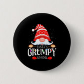 Santa's Mpy Gnome Matching Christmas Pajama Button (Vorderseite)