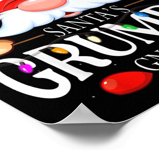 Santa's Mpy Gnome Matching Christmas Pajama Poster (Ecke)