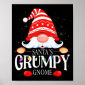 Santa's Mpy Gnome Matching Christmas Pajama Poster (Vorne)