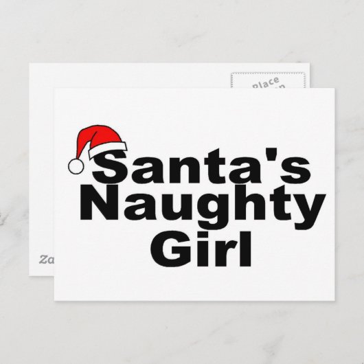 Santas Naughty Girl Feiertagspostkarte (Vorne/Hinten)