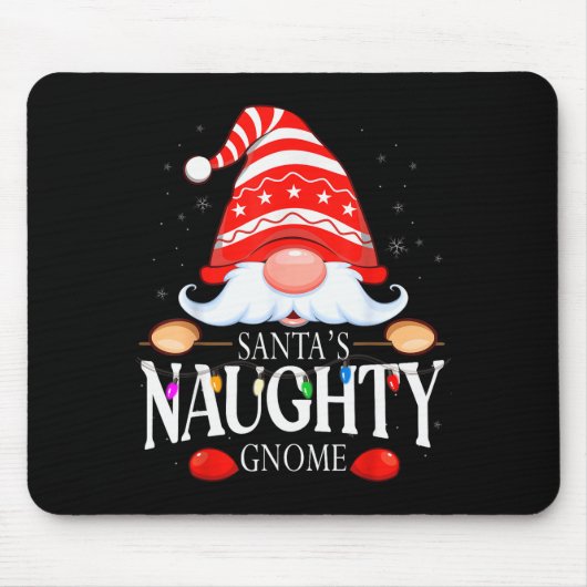 Santa's Naughty Gnome Matching Christmas Pajama Mousepad (Vorne)