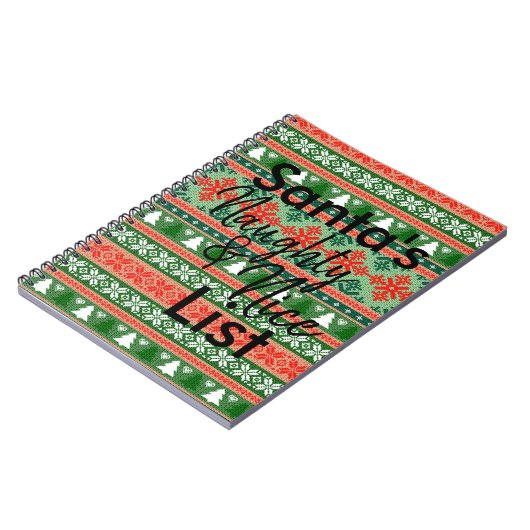 Santa's Naughty & Nice Journal Notizblock (Linke Seite)