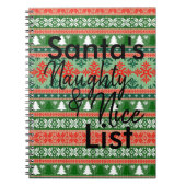 Santa's Naughty & Nice Journal Notizblock (Vorderseite)