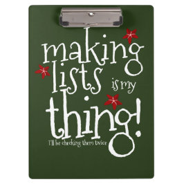 Santas Naughty & nice list Klemmbrett