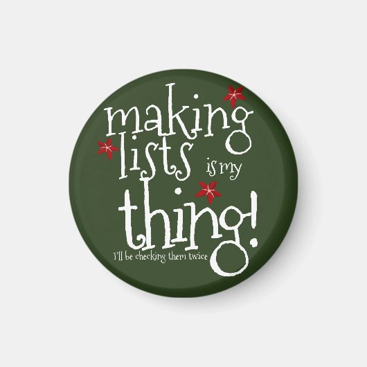 Santas Naughty & nice list Magnet (Vorne)