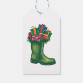 Santas neue Stiefel Geschenkanhänger (Rückseite)