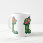 Santas neue Stiefel Kaffeetasse (Vorderseite Links)