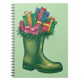 Santas neue Stiefel Notizblock