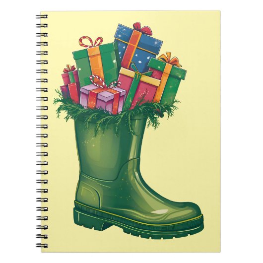 Santas neue Stiefel Notizblock (Vorderseite)