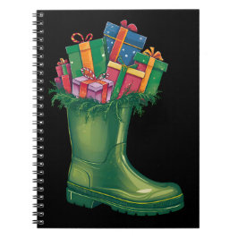 Santas neue Stiefel Notizblock