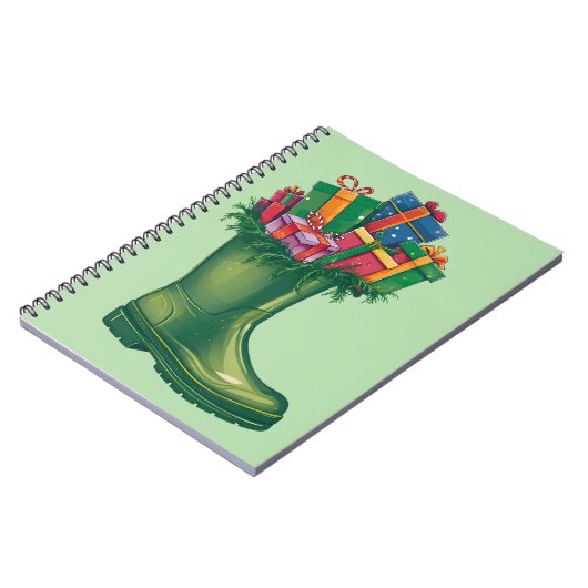 Santa's New Boots Notizblock (Linke Seite)