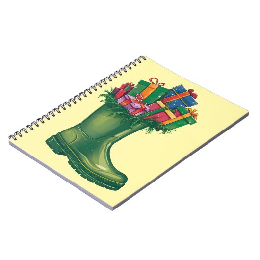 Santa's New Boots Notizblock (Linke Seite)