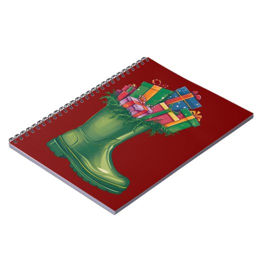 Santa's New Boots Notizblock (Linke Seite)