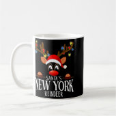 Santas New York Reindeer Funny Xmas Matching Pjs Kaffeetasse (Links)
