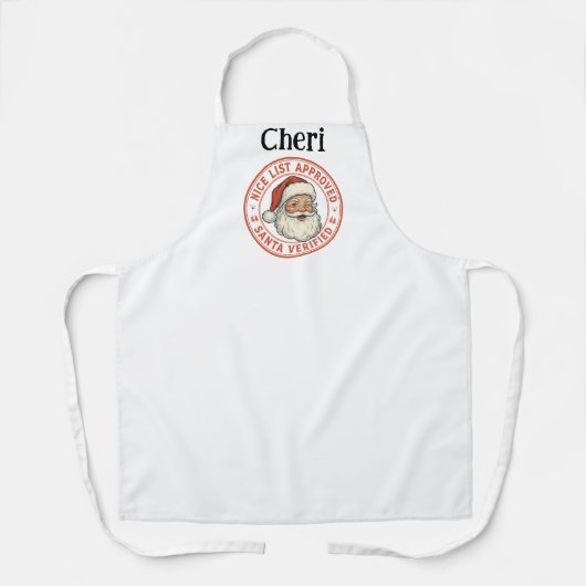 Santas Nice List Backen Schürze (Vorderseite)