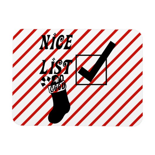 Santas Nice list Christmas Strumpf art Magnet (Horizontal)