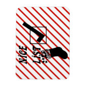 Santas Nice list Christmas Strumpf art Magnet (Vertikal)