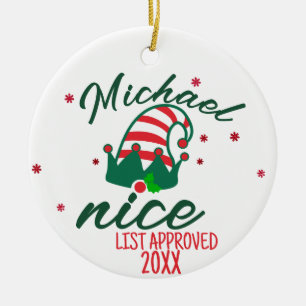 Santa's Nice List Ornament - Personalisierter Name